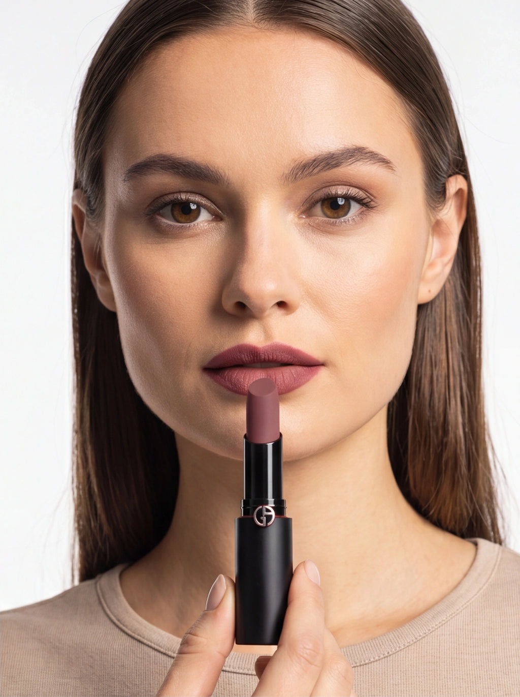 GIORGIO ARMANI - Lip Power Matte Longwear & Caring Intense Matte Lipstick - # 207 Devoted 831154 3.1g/0.11oz